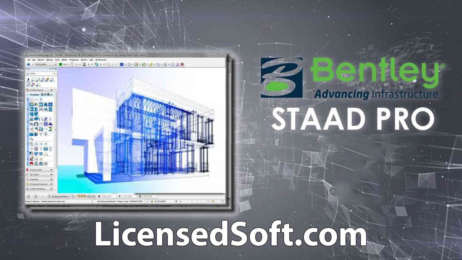 STAAD.Pro CONNECT Edition V22 2023 Cover Image By LicensedSoft