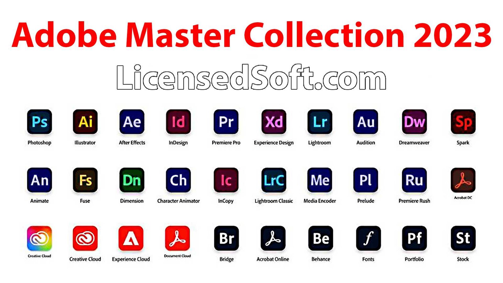 Adobe Master Collection 2023 Full Preactivated Cover Image By LicensedSoft
