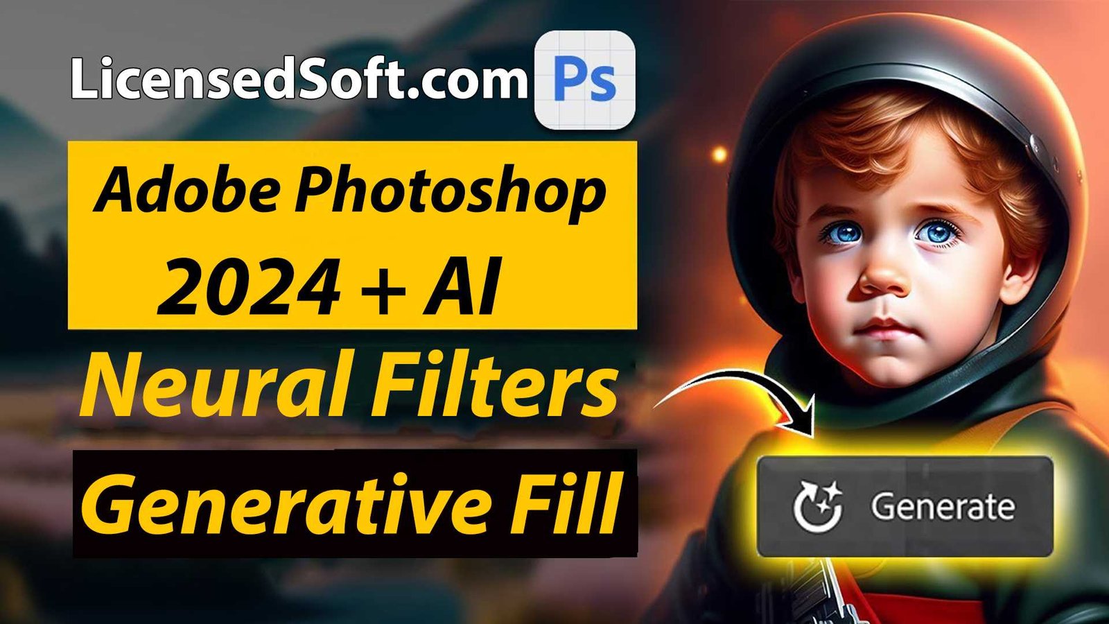 Adobe Photoshop 2024 v25.0 + Neural Filters Cover Image By LicensedSoft