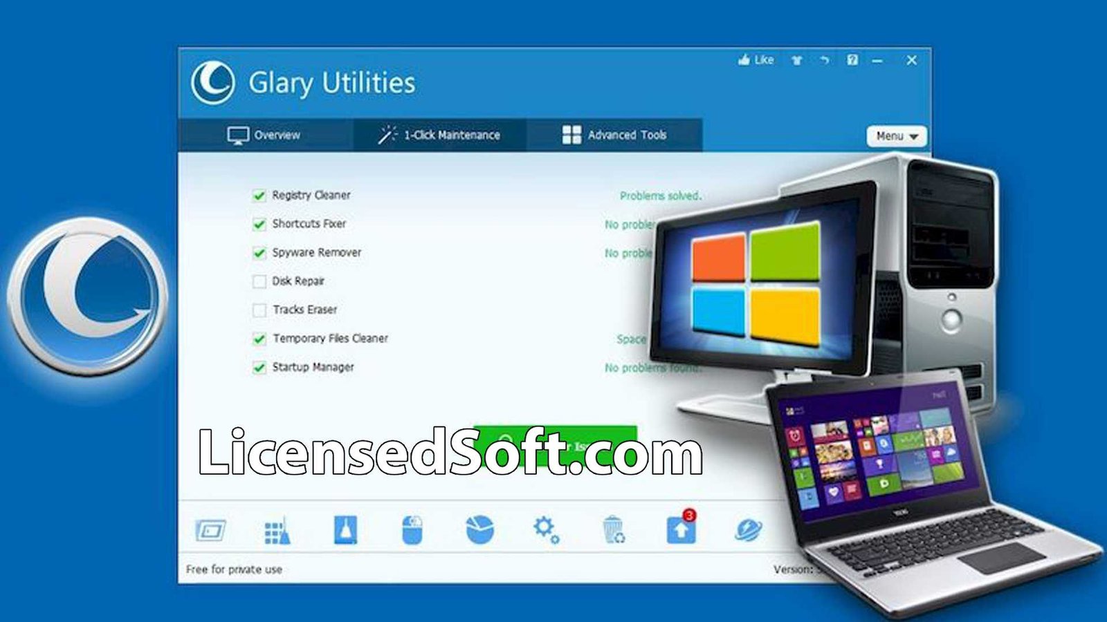 Glary Utilities Pro 5.210.0.239 Cover Image By LicensedSoft