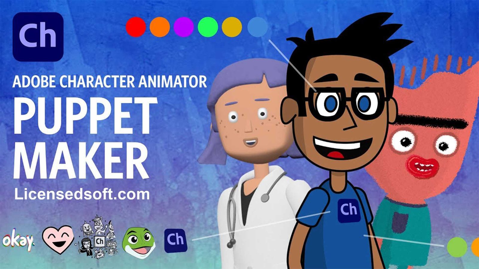 Adobe Character Animator 2024 Full Version v24.0 For Mac cover photo by licensedsoft.com