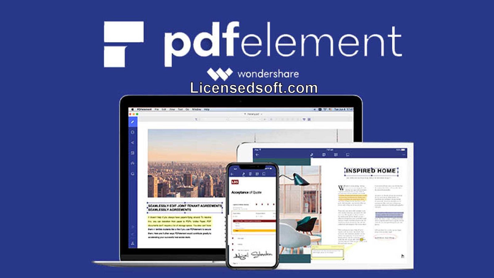 Wondershare PDFelement Pro For macOS Lifetime Premium cover photo by licensedsoft.