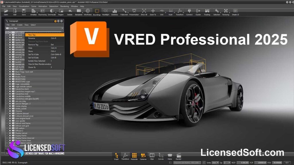 Vred Visualization Autodesk VRED Professional 2025 Perpetual License - LicensedSoft