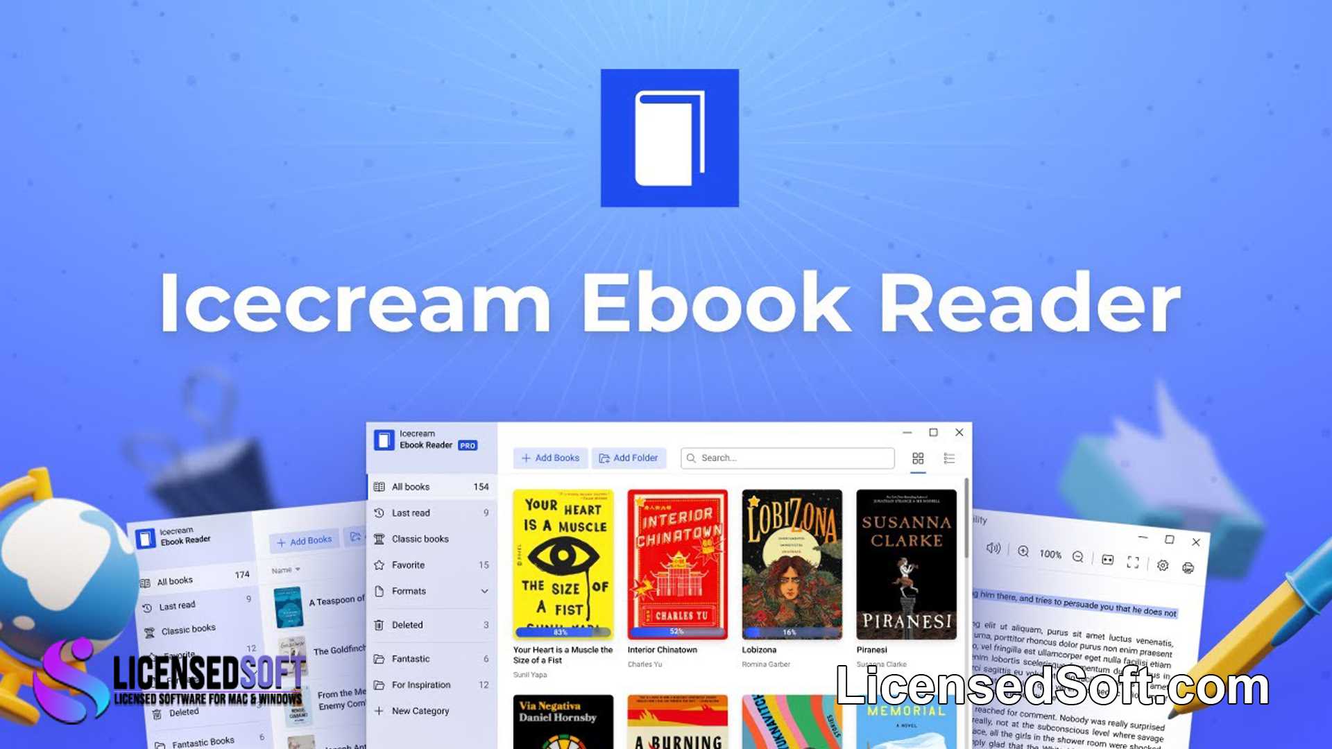 Icecream Ebook Reader Pro 6.49 Lifetime License By LicensedSoft