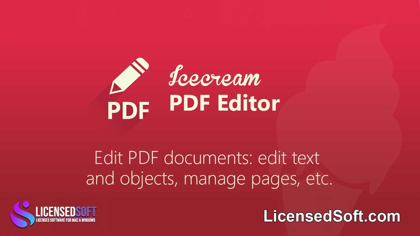 Icecream PDF Editor Pro 2024 Lifetime License By LicensedSoft