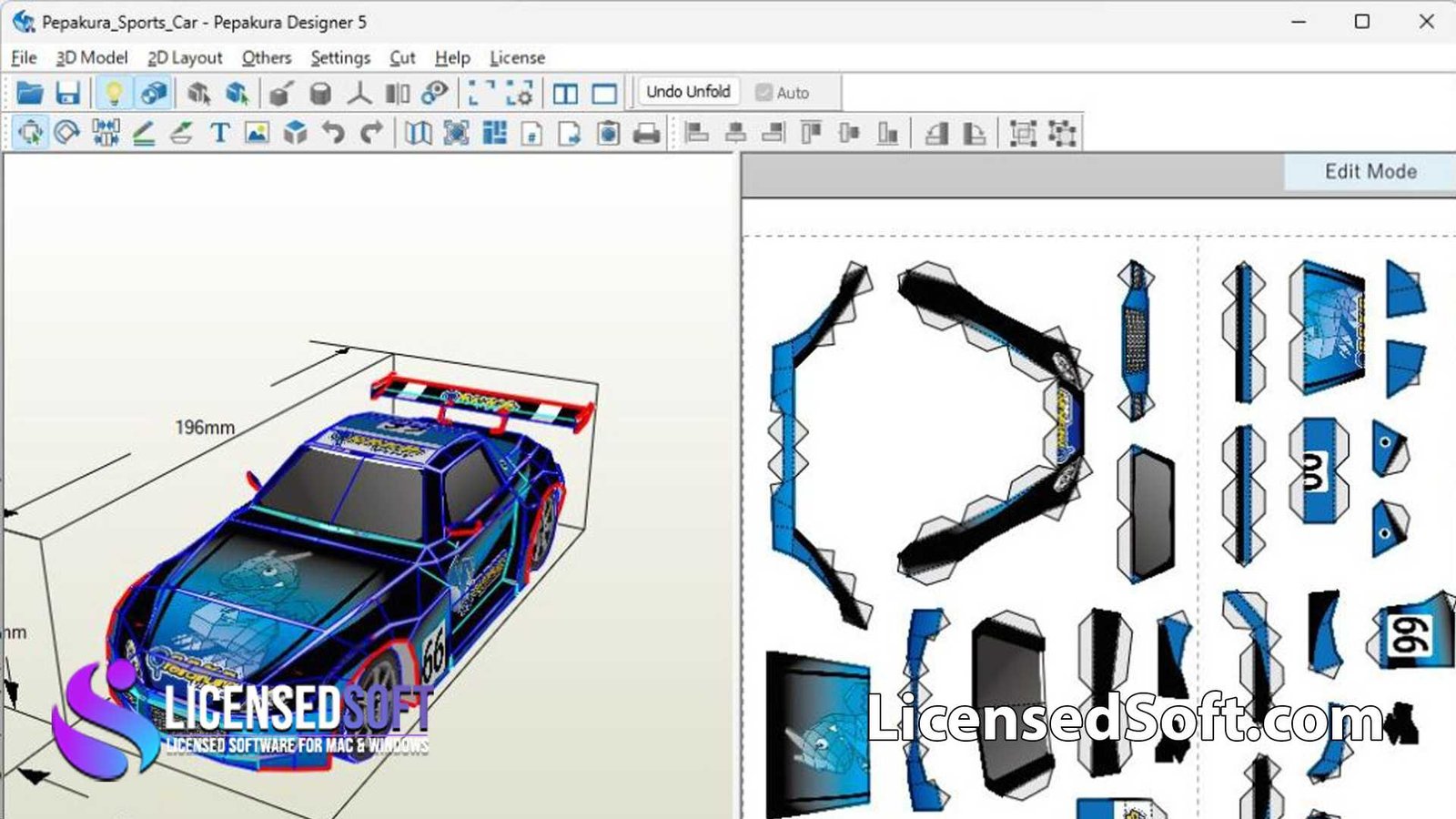 Pepakura Designer 6.0.3 Lifetime License By LicensedSoft