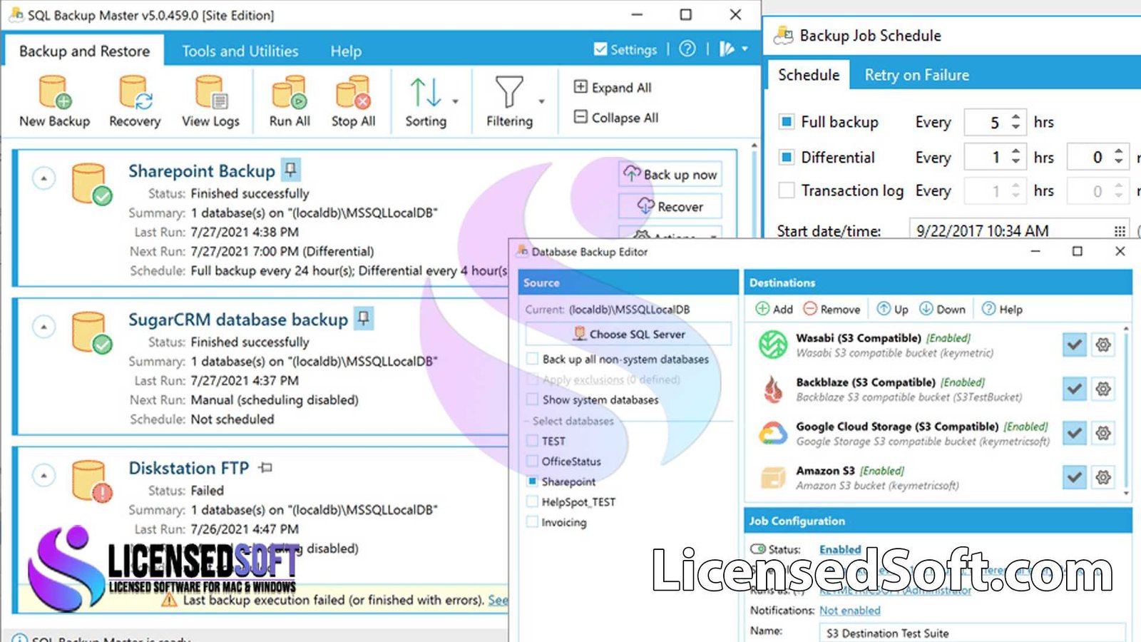 SQL Backup Master 7.5.851 Yearly License By LicensedSoft