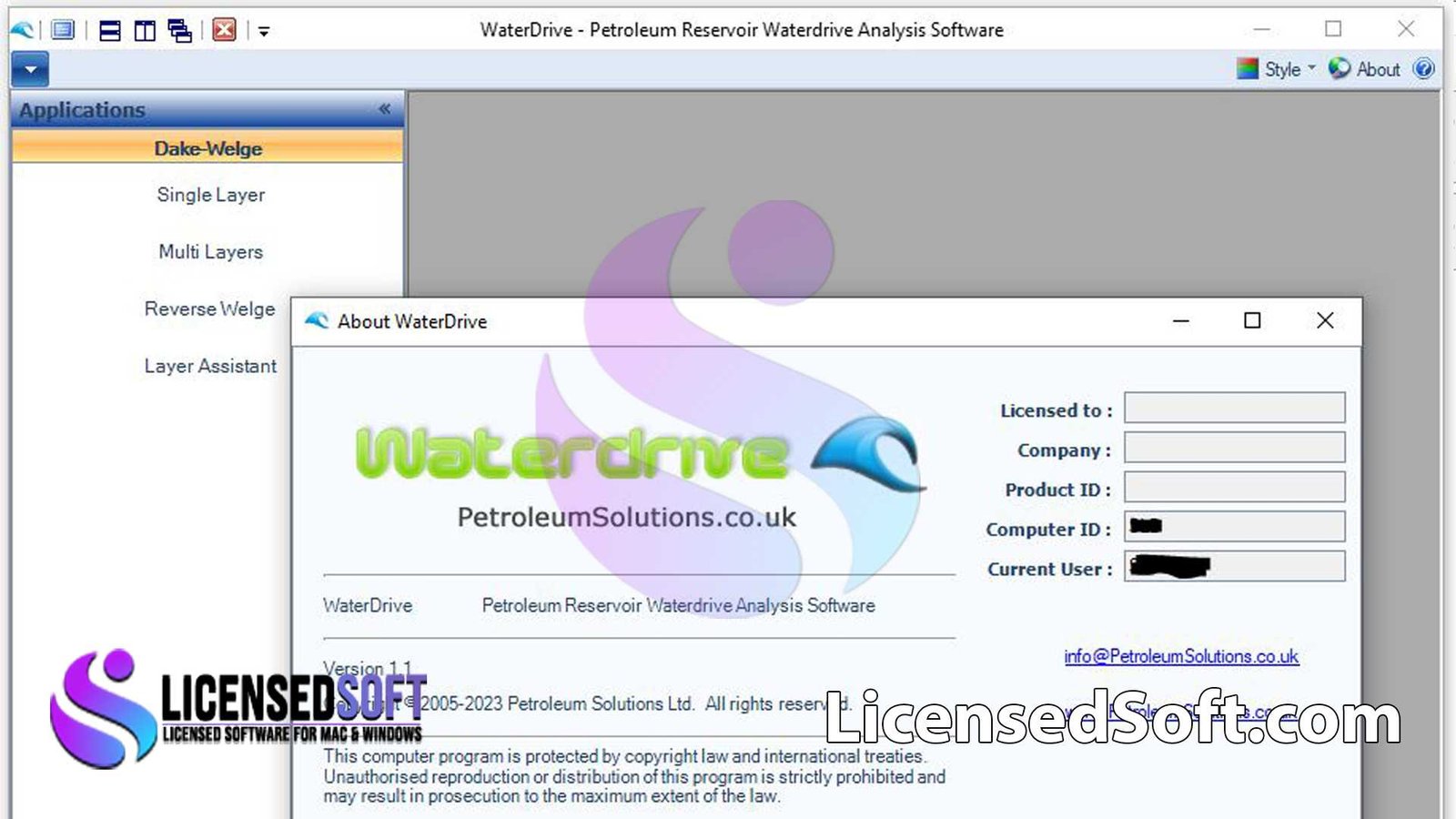PetroleumSolutions Waterdrive 1.1 Full Version By LicensedSoft