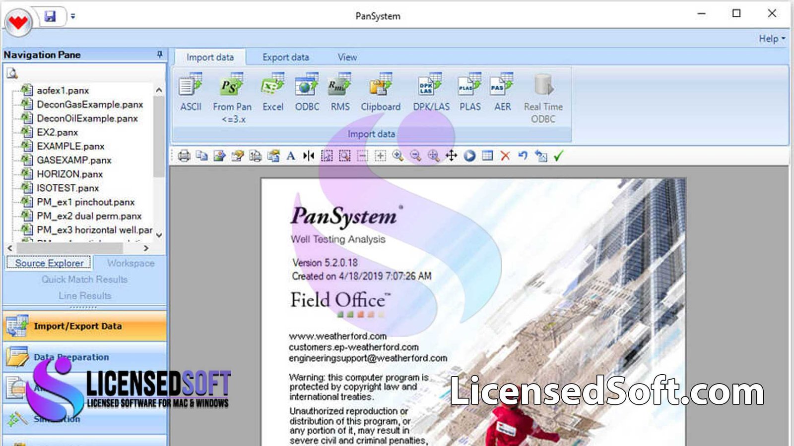 Weatherford Field Office 2020 PanSystem 5.2.0.18 Full Version By LicensedSoft