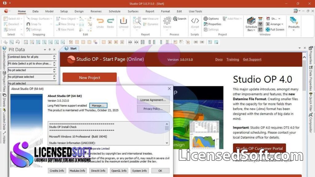 Datamine Software Studio Op Interface Datamine Studio OP 3.0.313 Full Version - LicensedSoft